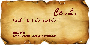 Csók László névjegykártya